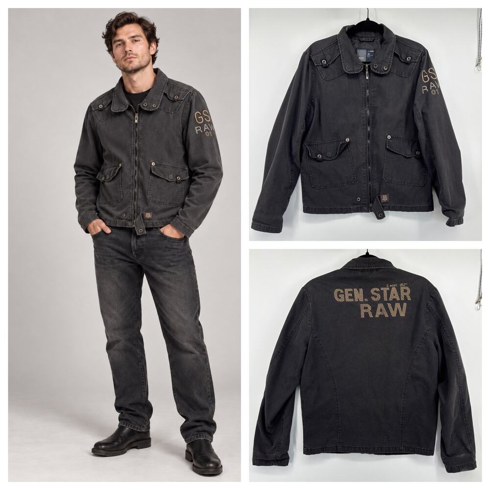 Vintage G-Star Raw Multi Pocket Jacket Size Small Military Utility y2k Techwear